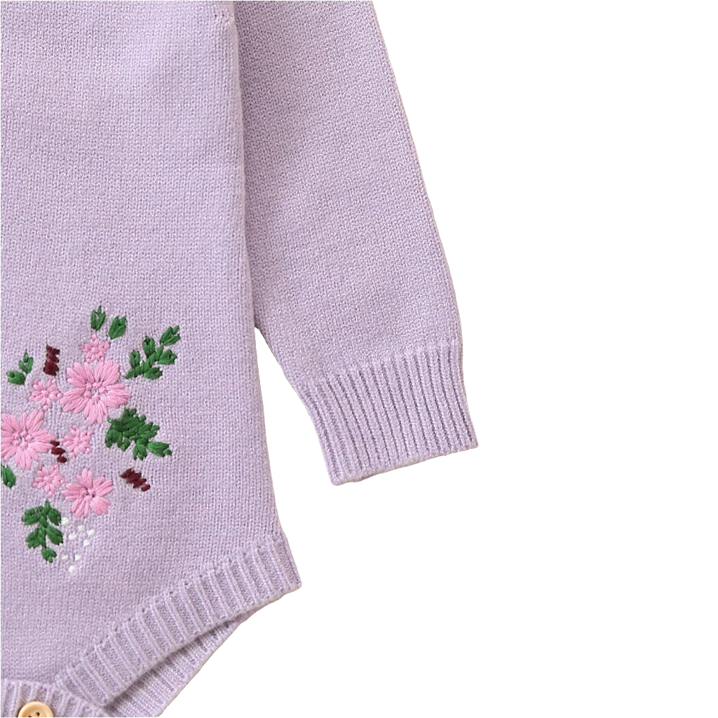Floral Lavender One-Piece with Buttons