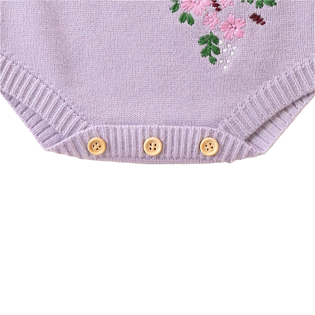 Floral Lavender One-Piece with Buttons